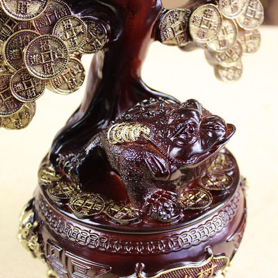 金蟾聚寶盆招財樹擺件 創(chuàng)意家居飾品中的財富象征與送禮佳選